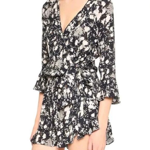Free People All The Right Ruffles XS Black Romper - Picture 6 of 6